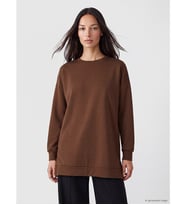 LC WAIKIKI Kahverengi Soft Touch Kadın Sweatshirt Tunik