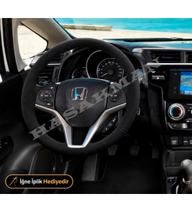 Honda HR-V Dikme Direksiyon Kılıfı Alcantara Süet Monza Black RU Comfort-Elegance-Executive 2015-2021