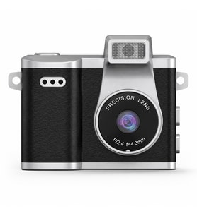 Retro Mini Dijital Kamera 1.44'' LCD Ekranlı Fotoğraf ve Video Kamerası 1080P Kayıt 32GB microSD Destekli USB Şarjlı