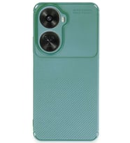Nova 12 SE Kılıf Auto Focus Karbon Kapak - Koyu Yeşil