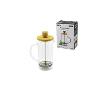 FRENCH PRESS BAMBU KAPAK 350ML CAM BİTKİ SÜZGEÇİ (4915)