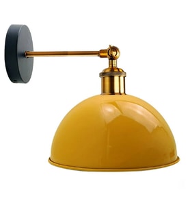 RİOLİGHT VİNTAGE,RETRO,RUSTİK AÇIK SARI 1XE27 ESKİTME DUYLU MASALLI TEKLİ DUVAR APLİK ŞAPKA ÇAP:23CM