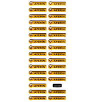 Sticker Kabartmalı Sticker Defter, Planlayıcı Etiket - (cb-585) 16x7 cm- Aferin , Tebrik