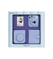 Instax mini 13 Mavi Fotoğraf Makinesi 10'lu Film Kare Albüm ve Deri Kılıf B