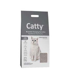 Catty Parfümsüz Kedi Kumu 10 Lt (Beyaz)