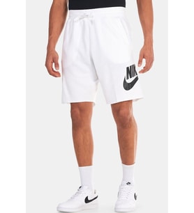 Nike Sportswear Alumni Cotton Swoosh Shorts White Baskılı Erkek Şort Beyaz