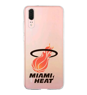 Huawei P20 Uyumlu Kapak Miami Heat Tasarımlı Şeffaf Silikon Kılıf
