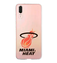 Huawei P20 Uyumlu Kapak Miami Heat Tasarımlı Şeffaf Silikon Kılıf