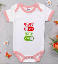 BK Kids Umut Off Tasarımlı Pembe Bebek Body Zıbın-1