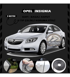 Opel İnsignia Oto Araç Kapı Koruma Fitili 5metre Parlak Siyah Renk