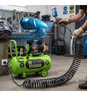 Hais 50 Litre Sessiz Yağsız Hava Kompresörü 1,5 Hp