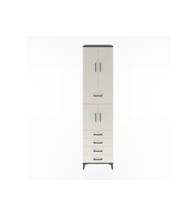 Hyperion Dolap 3 Raflı 5 Çekmeceli 4 Kapaklı 60x44x243 Antrasit-Aytaşı
