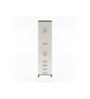 Hyperion Dolap 3 Raflı 5 Çekmeceli 4 Kapaklı 60x44x243 Antrasit-Aytaşı