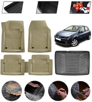 Renault Clio 3 2005-2012 Kancasız Uyumlu Paspas Araca Özel Bagaj Havuzu MBS Bej