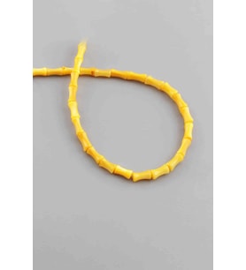 Sedef Doğal Taş Parlak Sarı Çubuk Kesim 4x8mm Dizi [AA]