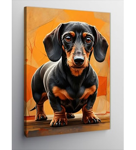 Kanvas Tablo Sevimli Dachshund Köpek