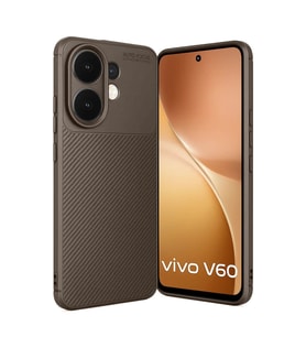 Vivo V60 5g Auto Focus Karbon Kapak - Kahverengi