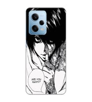 Redmi Note 12 Pro 5G Uyumlu Death Note Tasarımlı Şeffaf Telefon Kılıfı