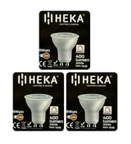 (3 Adet) Heka 6W (50W) 3000K (Sarı Işık) GU10 Duylu Dim Edilebilir Led Spot Ampul