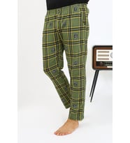 Akbeniz Erkek Ekoseli Desen Penye Tek Alt Pijama 27540 Haki