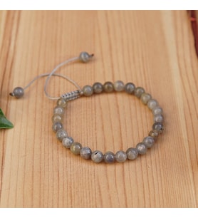 Labradorit Doğal Taş Bileklik  - 6mm