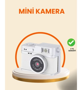 Kompakt Mini Kamera Retro Tasarım 128GB Hafıza 1080P Video