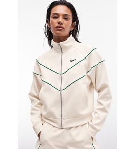 Nike Windrunner Piping Detail Track Full Zip Jacket Kadın Şerit Detaylı Spor Ceket Krem