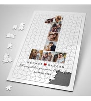İlk Sevgililer Günü Hediyesi Fotoğraflı 240 Parça Kişiye Özel PuzzleYapboz
