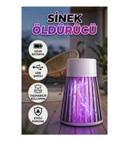 Şarjlı Taşınabilir Böcek Kovucu Lamba 2000 mAh Bataryalı USB Şarjlı