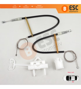 Fiat Linea 323 110 2007-2018 51789674 İçin Manuel Arka Sol Kapı Cam Kriko Tamir Seti
