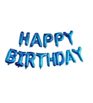 Happy Birthday Mavi Harf Folyo Balon Set