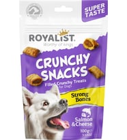 Lexroo Crunchy Snacks Somon & Peynirli Köpek Ödülü 100g