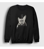 Presmono Unisex Siyah Guitar Nirvana Sweatshirt 99368tt