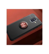 Samsung Galaxy A6 2018 Uyumlu Kılıf Zore Ravel Silikon Kapak (Siyah-Rose Gold)