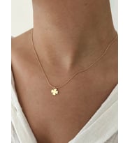 925 ayar minimal yonca kolye