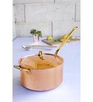 BAKIR KAPAKLI SOS TENCERESİ (22CM) BAKIR RENK