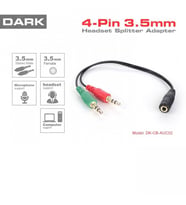 DARK DARK DK-CB-AUC02 1x dişi 2x erkek Stereo Ses Ara Kablosu