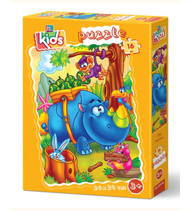 Yappuzz Tembel Tavşan 16 Parça Çoçuk Puzzle