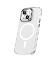 Lexroo iPhone 15 Kılıf Airbagli M-safe Wireless Şarj Özellikli Lens Koruyuculu Klaptika - Mavi Açık