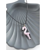Filamingo Cam Kolye (Açık Pembe)