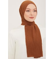Armine Trend Naturel Soft Şal Kahverengi - 91