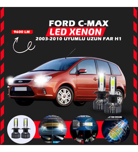 Ford C-MAX 2003-2010 Uzun Far Uyumlu Şimşek Etkili Led Xenon Pro Series H1
