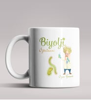Kişiye Özel Biyoloji Öğretmeni Tasarımlı Beyaz Renk Kupa Bardak 2