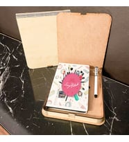 Blogger Ahşap Kutulu Defter Kalem Set