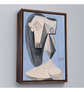 Çerçeveli Pablo Picasso - Gerçeküstü Kadın Tablo (Beyaz)