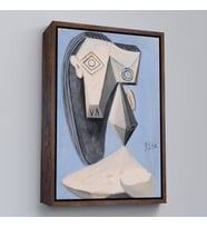 Çerçeveli Pablo Picasso - Gerçeküstü Kadın Tablo (Beyaz)