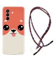 Huawei Nova Y70 Y90 Nova 9 SE  Kılıf Boyun Asklı Rasta Silikon Sevimli Köpek 1731