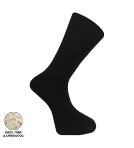 Uludağ Lambswool Kışlık Erkek Çorabı Siyah 41-44 (13603)