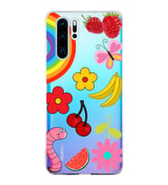 PrintiFy Huawei P30 Pro ile Uyumlu 1mm Slim Fit Water Color 5 Baskılı Şeffaf  Kılıf