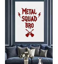 Metal Müzik Yazılı Poster Dekoratif Kanvas - Mdf Ahşap Tablo